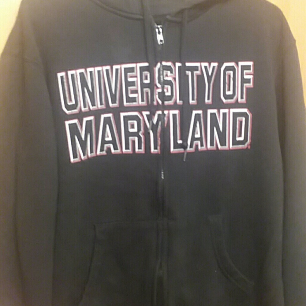 University Of Maryland black zip up hoodie